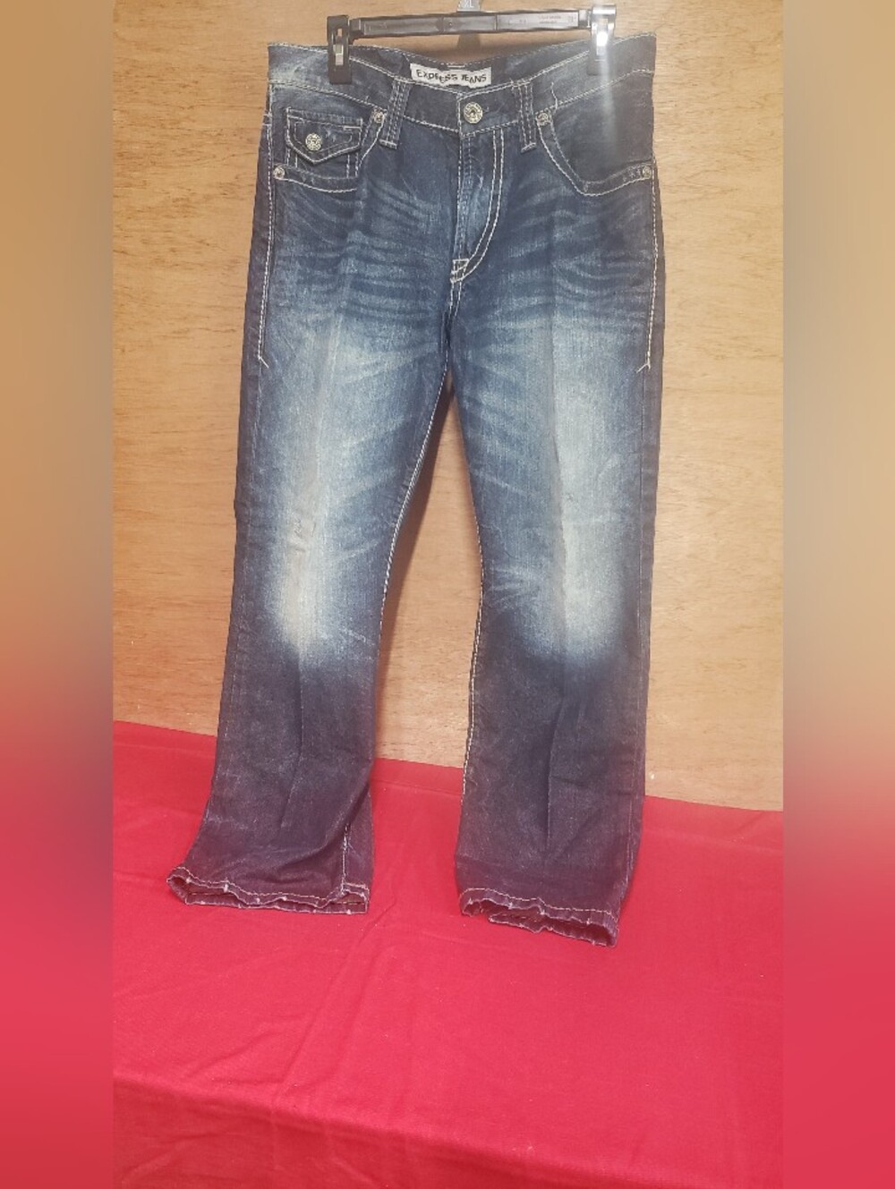 Express Men’s Kingston Bootcut Jeans - Dark Blue Wash 32/30